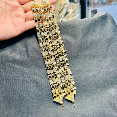 Pearl Zircon Anklet (Payal)