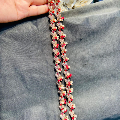 Pearl Zircon Anklet (Payal)