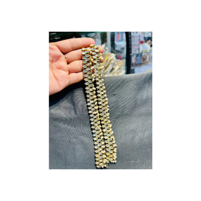 Pearl Zircon Anklet (Payal)