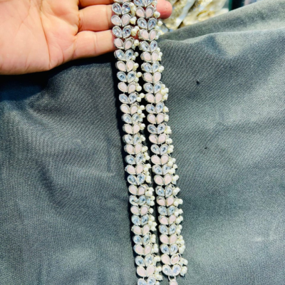 Pearl Zircon Anklet (Payal)