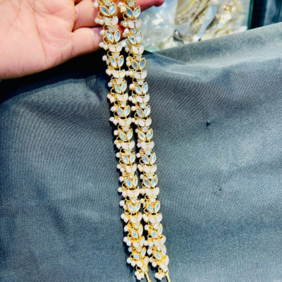 Pearl Zircon Anklet (Payal)