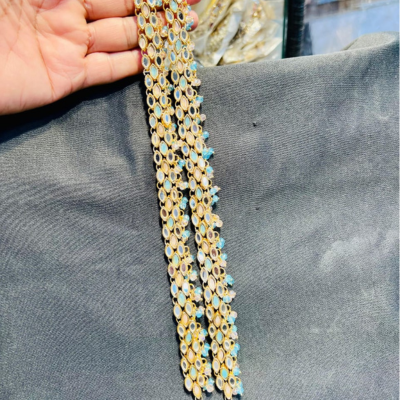 Pearl Zircon Anklet (Payal)