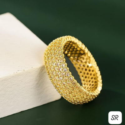 Zircon Gold Plated Ring 💍 – Premium Quality