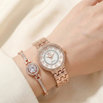 Ladies Jewellery Watch with Bracelet Set