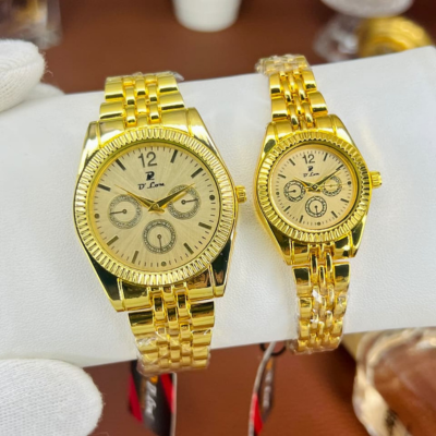 D’Lon Couple Watch Set – Steel Chain