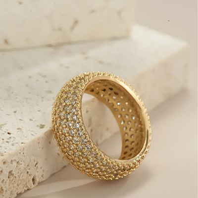 Zircon Gold Plated Ring 💍 – Premium Quality