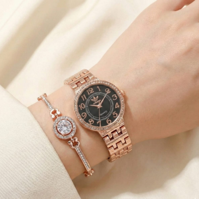 Ladies Jewellery Watch with Bracelet Set