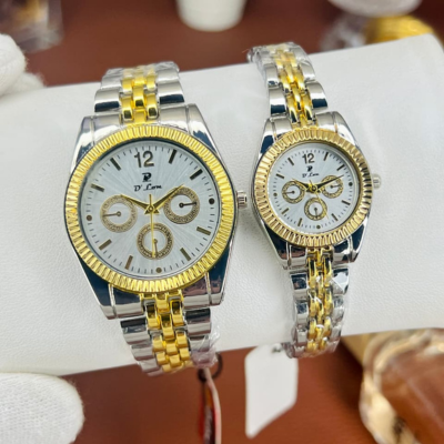 D’Lon Couple Watch Set – Steel Chain