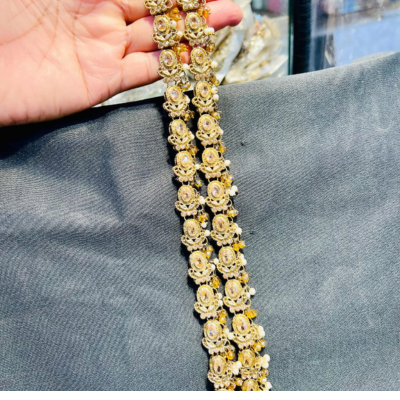 Pearl Zircon Anklet (Payal)