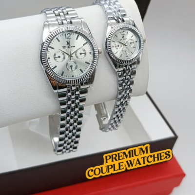 Premium Couple Watches – Diamond Cut Dial