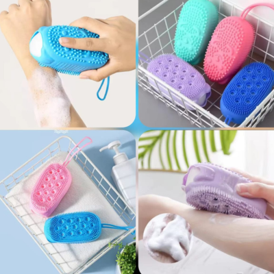 Silicone Body Scrubber Brush – Soft Exfoliating Bath & Shower Cleaning Pad