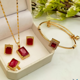 Gold Platted Necluss Red