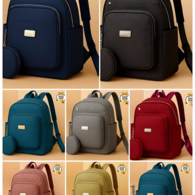 High Quality Imported 2-Piece Girls Backpack Set – Parachute Material, Multiple Pockets (Most Demanding)