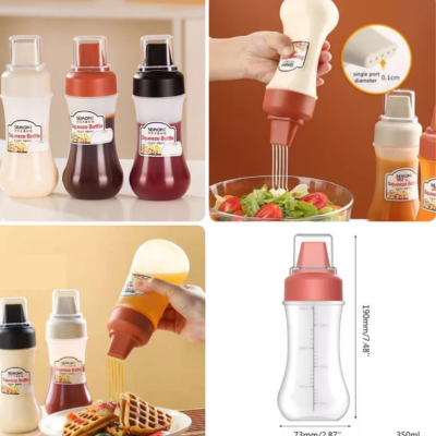 Reusable Sauce Bottle – Easy Squeeze Kitchen Bottle