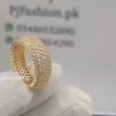 Zircon Gold Plated Ring 💍 – Premium Quality